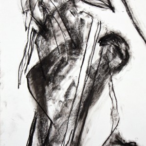 Drawing #11, charcoal on paper, 24" x 18"